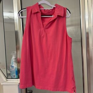 Sleeveless pink Golf Shirt